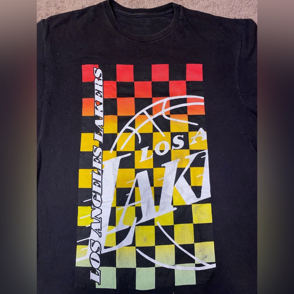 Vintage 80s 90s Los Angeles Lakers Basketball Champions Tee Adult Medium Shirt